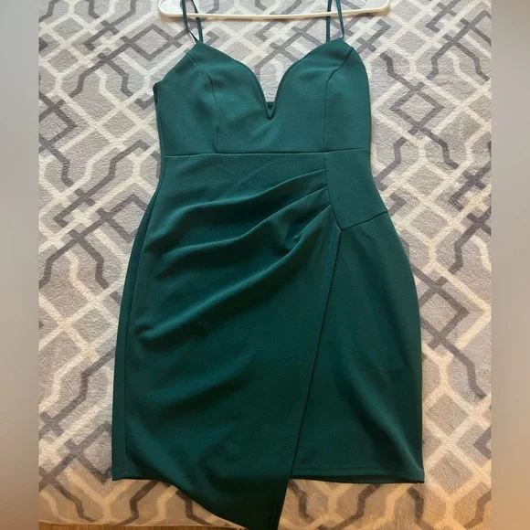 Windsor | Dresses | Windsor Mini Dress Size M Hunter Green | Poshmark